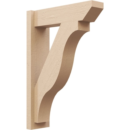 Ekena Millwork 5 1/2-in W x 18-in D x 26-in H Funston Slat Rough Cedar Woodgrain TimberThane Outlooker, Primed Tan OUTUR055X18X26FST24RCPR